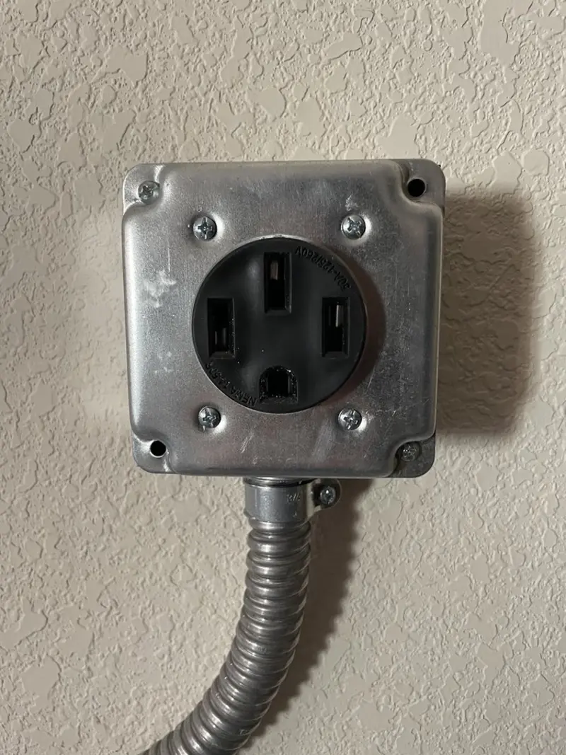 NEMA 14-50 outlet installed for Electrical Panel Upgrade in Jesup